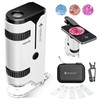 100x-250x Pocket Microscope for Kids Adults, Protable Handheld Miniscope, Mini