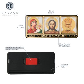 NKlaus NKlaus Ikone Autoplakette selbstklebende GM Von Smolensk Jesus Cristus - Nikolaus 11326