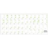 4Keyboard Korean Keyboard Sticker with Green Lettering ON Transparent Background