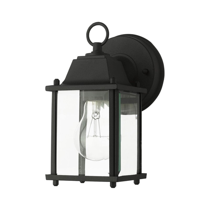 Livex Lighting 7506-14 Frontenac 1-Light Outdoor Wall Lantern, Black