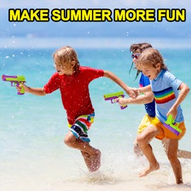 2 Pack Water Gun for Kids - Squirt Guns Water Blaster Soaker 100CC Capacity Water Pistol Toys for Boys Girls Toddlers, Ideal Summer Gifts for Swimming Pool Beach Outdoor Water Toys