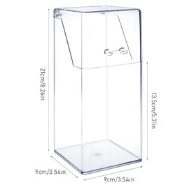 LTHERMELK Make Up Brush Holder Clear Makeup Storage Cosmetic Organiser with Lid Acrylic Makeup Brush Container for Dresser and Dressing Table