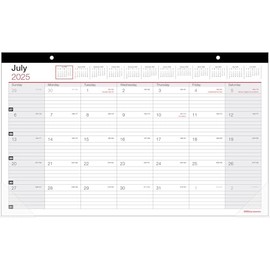 2025-2026 Office Depot® Brand Monthly Academic Desk Calendar, 17-3/4" x 10-7/8", 30% Recycled, July 2025 To June 2026