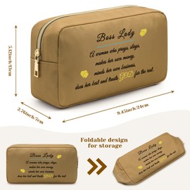 Funny Boss Gifts Bosses Day Gifts for Her Makeup Bag for Boss Lady Christmas Presents for Boss Lady Cool Gifts Idea for Bosses Female Cosmetic Bag for Boss Women Thank You Gifts for Boss Female