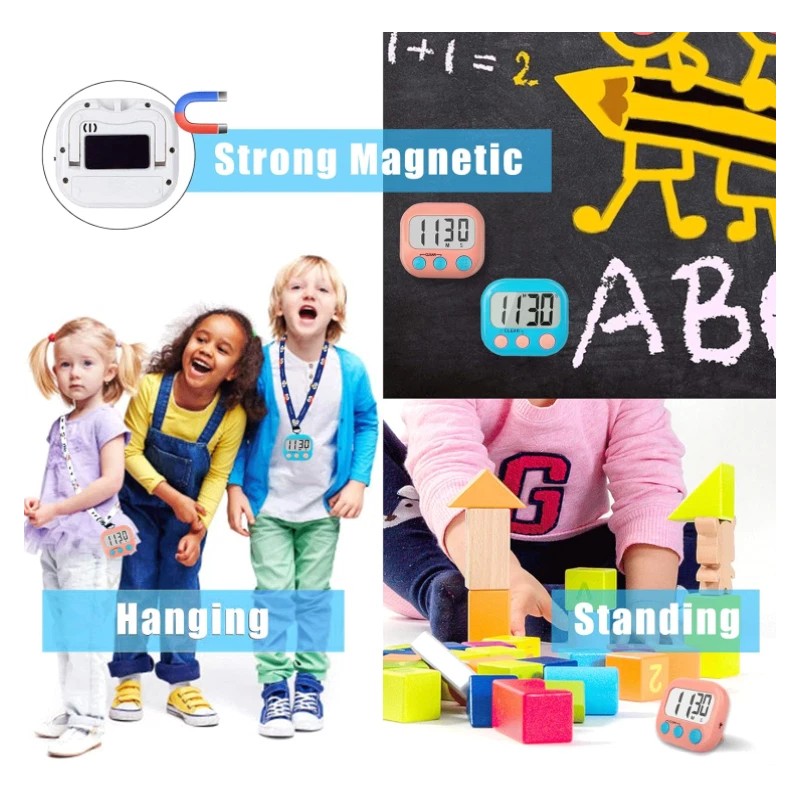 Magnetic Digital Timer Classroom for Kids Large Display Clock Loud