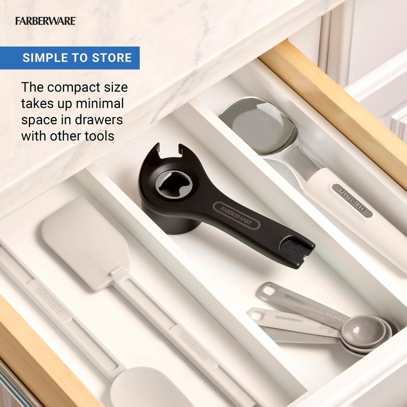 Farberware Professional 5-in-1 Multi-Opener Tool, Ergonomic Handle, Durable Metal and
