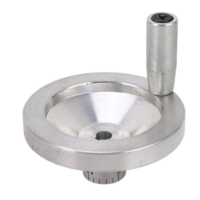 Hand Wheel Crank Handwheel Aluminum Alloy 0‑1mm Scale 80mm Diameter