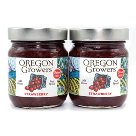 Oregon Growers, Strawberry, Non-GMO, Natural Fruit Spread, 12 Ounce (Pack of 2)
