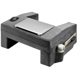 VEVOR Reading Pillow for Gaming, Extra Large Lap Desk Pillow with Pockets and Cup Holder, Laptop Pillow with Memory Foam Bed Rest, Bed Pillow for Sitting Up for Gaming, Reading, Resting, Working, Grey