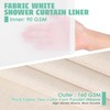 Eazzier Bath No Hook Linen Shower Curtain with Snap in