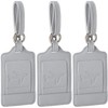 Teskyer 3 Pack Luggage Tags for Suitcases, Luggage Labels, Microfiber