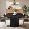 47" Round Kitchen Table for Small Space, Seats 4-6 with