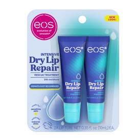 Eos Bálsamo Labial The Hero Twin Pack  0.35 oz cada uno, hidratación instantánea, ingredientes naturales, para labios secos                           