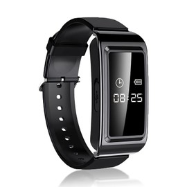 Vbestlife Voice Recorder Watch 1080P Voice Activated Recorder Waterproof for Meeting Speech Sports Noise Reduction HD Playback Electronic Watch (128G)