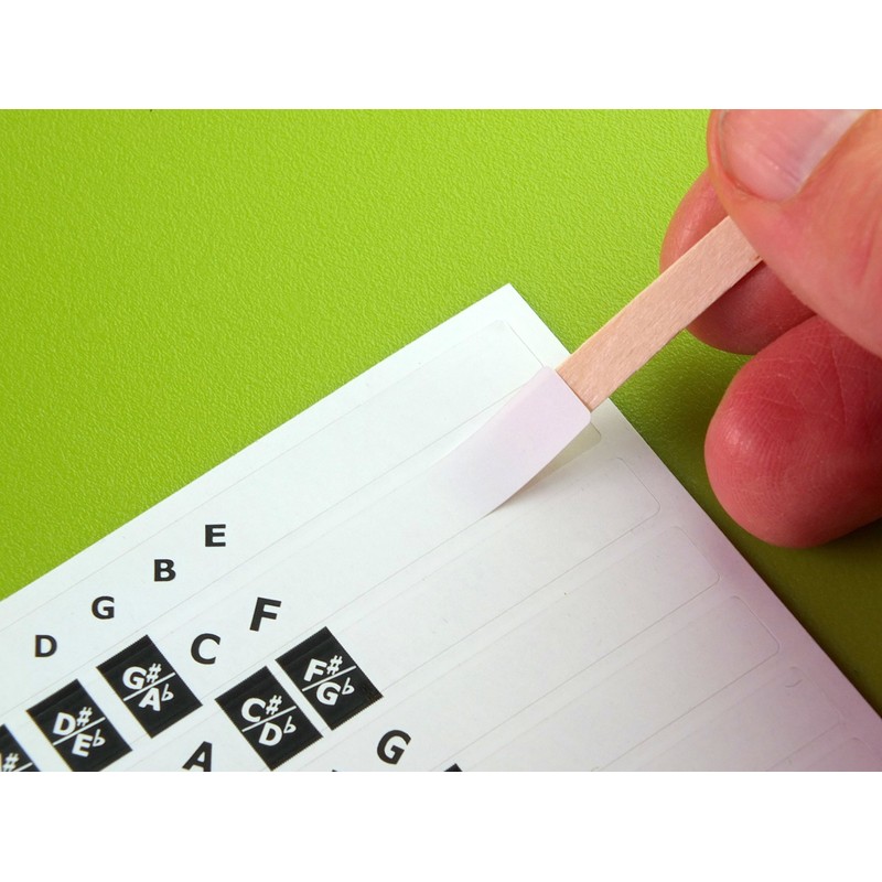 FRETNOTE Stickers for Bass Guitar - 4-string RH Fretboard Notes