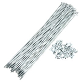RATCHROLL 1 Set Universal Bicycle Spokes 12G 213mm Length Bike Wheel Spokes Nipple Silver Tone Carbon Steel Galvanized
