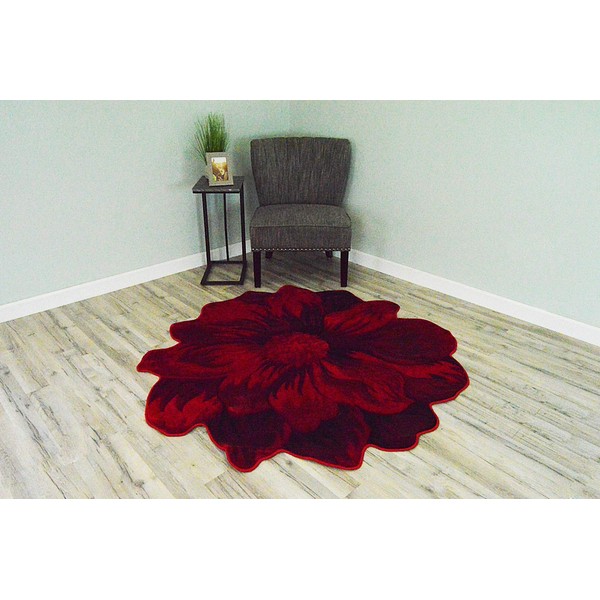Flowers 3D Effect Hand Carved Thick Artistic Floral Flower Rose