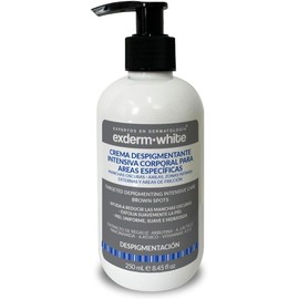 Exderm White Crema Despigmentante Corporal Antimanchas para Axilas Zonas Íntimas y Entrepierna Tratamiento Unificador de Tono con Arbutina Ácido Kójico 250ml