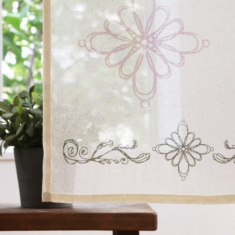 Sunnyday Fabric Noren Crochet Width 33.5 inches (85 cm) x