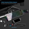 Womier 75% Percent Keyboard Wireless with Topographic Strap, Creamy Mechanical