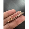 Unbranded 585 14K RG Rose Gold Stamped 2” Natural Zircon