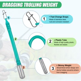 Dragging Weights for Catfishing Trolling, 3pcs Drifting Dragging Sinkers Catfish Trolling Weight No Snag Sinker for Bottom Bouncing Trolling Drift Catfish Sinker Weight