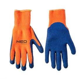 NEO TOOLS Warm Acrylic Work Gloves Coarse Latex Covered 10