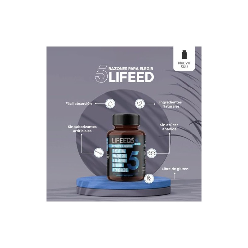 LIFEED Men Suplemento Alimenticio con Vitaminas para Hombres Cpsulas a