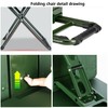 MOGUOBIN Folding Camping Chair Stool Portable Fishing Stool Outdoor Folding