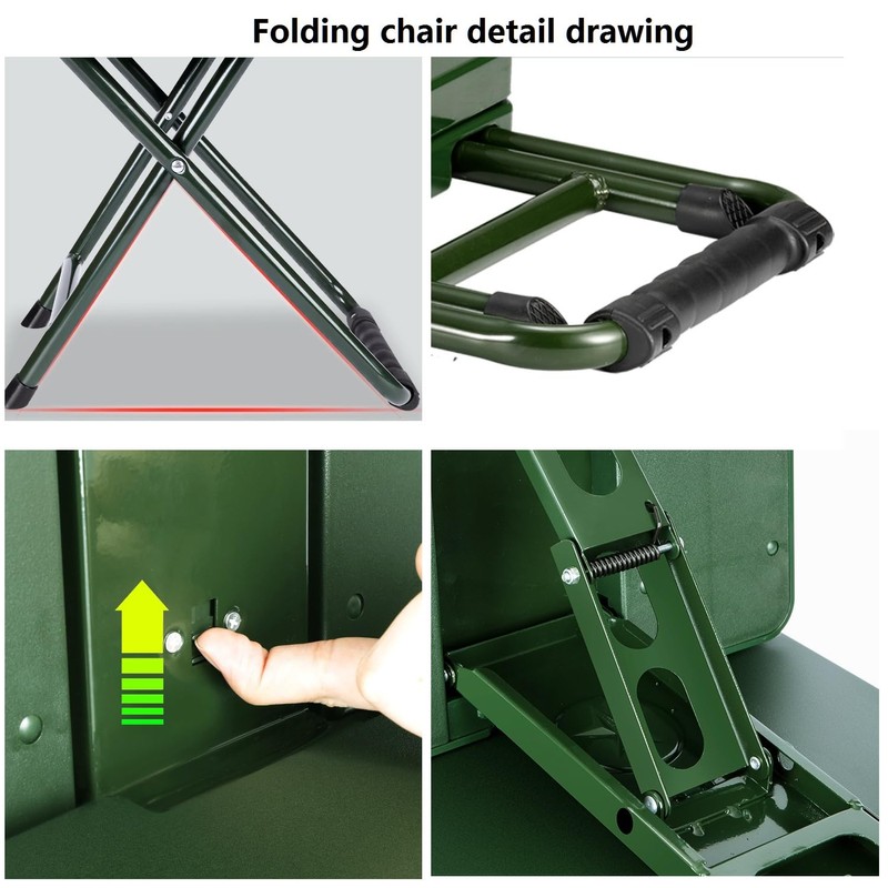 MOGUOBIN Folding Camping Chair Stool Portable Fishing Stool Outdoor Folding