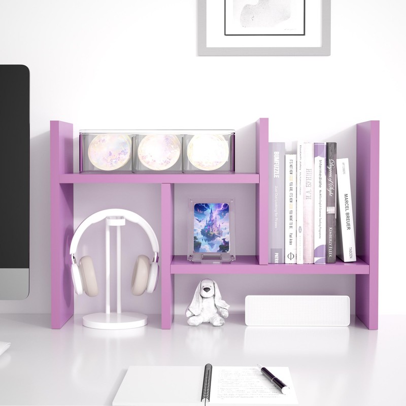 Jerry & Maggie Desktop Organizer Office Storage Rack Adjustable Wood