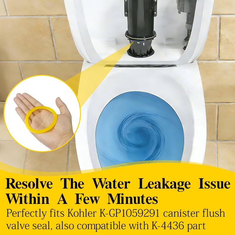 4-Pack Flush Valve Seal GP1059291 Silicone Replacement- Durable Toilet Tank