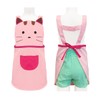 allydrew Cute Pink Kitty Children's Apron