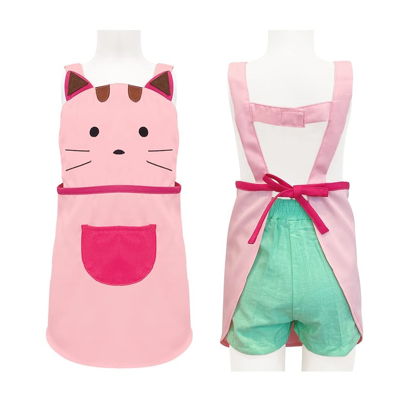 allydrew Cute Pink Kitty Children's Apron