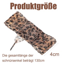 ClcIosis Pack of 2 Leopard Print Laces Satin Laces Trainers for Sports Shoes Casual Shoes, brown