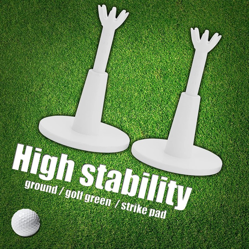 Yosoo Health Gear 2 PCS Golf Tees, Adjustable Height White