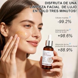 2PCS Aceite Exfoliante Facial, Aceite para Masaje Facial, Limpia los Poros, Elimina los Puntos Negros, Aclara el Tono de la Piel, para Todo Tipo de Pieles, 50ml*2