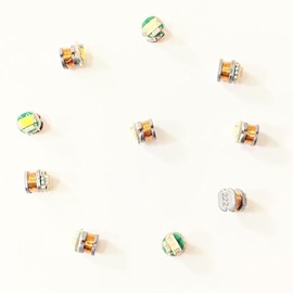 Taidacent 80mm Remote 5V Wireless LED Coil and 10PCS Colorful Wireless LEDs Wireless LED Induction Wireless Charging Module (Only 10 Yellow Wireless LEDs without Transmitter Coil)