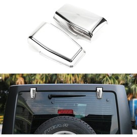 Cyllde 2*Chrome Tailgate Rear Window Glass Hinge Cover Kit for Jeep for Wrangler 2008-2017 2TRWGHCKFJWJ2 Easy to install