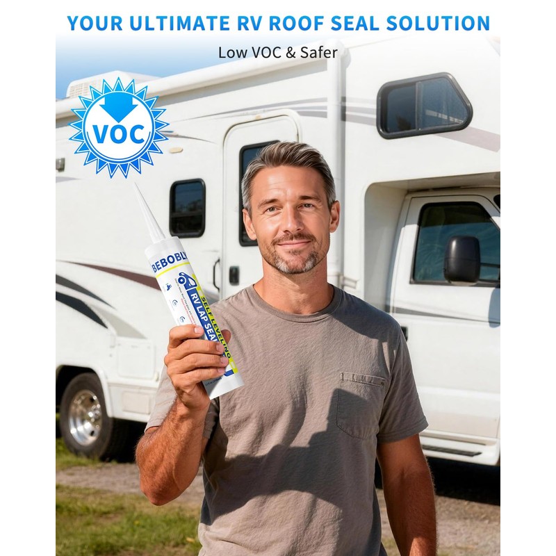 BEBOBLY RV Roof Sealant 4 Packs, Self Leveling Lap Sealant