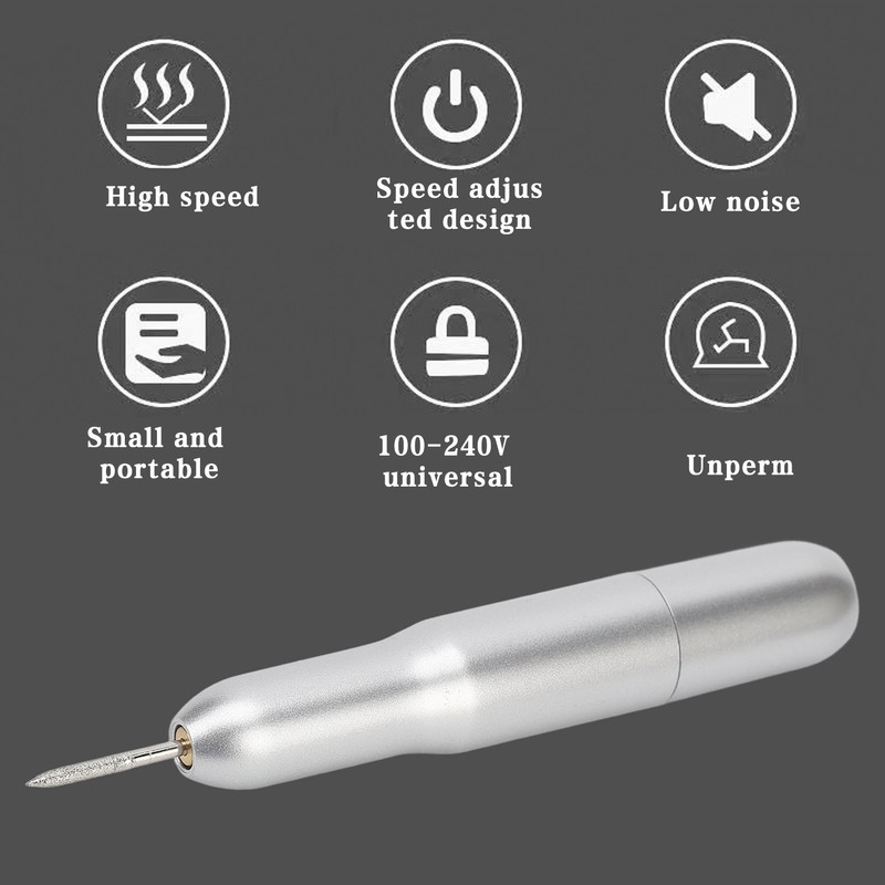 Nail Grinder Electric Portable Plastic USB 20000 RPM Nail Drill