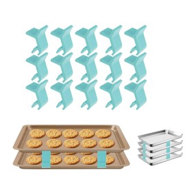 12pcs Baking Sheet Stackers, Space-Saving Tray Stackers, Baking Sheet Organizer, Reusable Trays Stacking Holder for Baking Sheets, Cookie Trays for Baking Suitable for Home or Restaurant Kitchen(Blue)