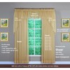 Today's Curtain Emelia Original Voile Panel 120", Gold, 60" W