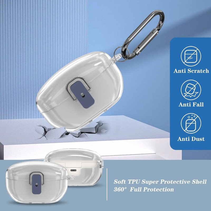 XYMJT Secure Lock Clear Case Compatible with Sony WF-1000XM5(2023) -