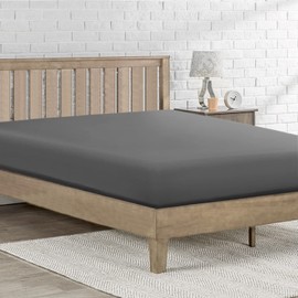 Fitted Sheet 90 x 200 cm, Flat Sheet 90 x 200 to 30 cm - Oeko-Tex Certified - Premium 100% Microfibre Soft Fitted Sheet All Year Round - Dark Grey