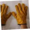 LIFKOME 1Pair Welding Gloves Heat Resistant Cowhide Protective Gear for
