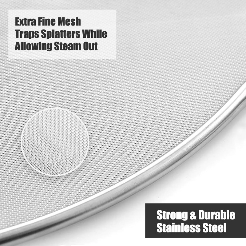 Homestia Splatter Screen for Cooking - Stainless Steel Grease Splatter