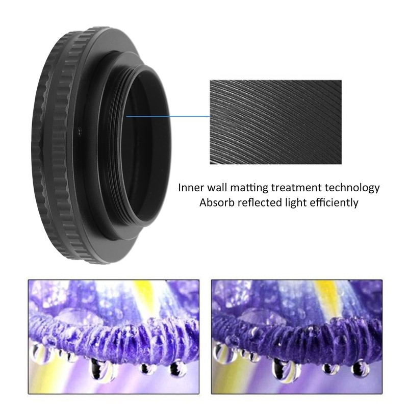 NEWYI M42‑M42 10‑15.5mm Aluminium Alloy Refit Amplification Lens Macro Lens