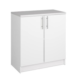 Prepac Elite 2 Door Base Storage Cabinet, 32" W x 36" H x 24" D, White