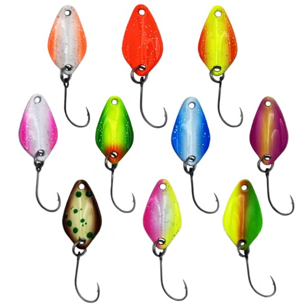 Psarás Amphithere trout spoon set box, 10 pieces, 2.2 g,